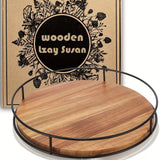 12" Wooden Rotating Storage Rack