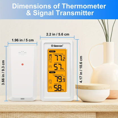 Wireless Thermometer | Digital LCD Indoor Outdoor 3 Sensor Baby Room