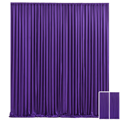 White Black Duo Backdrop Curtains 2 Pack 5x10Ft Wrinkle-Resistant Photo Background Fabric for Wedding, Birthday, Christmas, Halloween & Party Decoration – Reversible Dual Color Event Curtain Set