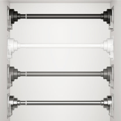 Tension Rod Stainless Steel No Drill - Adjustable Curtain Rod for Wardrobe Bathroom Bedroom, Clothes Drying Rod, Multiple Sizes & Colors