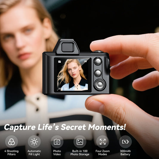 1080P Mini Keychain Camera with 64GB Memory Card – Compact Thumb-Sized Portable Camcorder, Micro Hidden Recorder, Gift for Girlfriend, Boyfriend, Travel & Everyday Carry