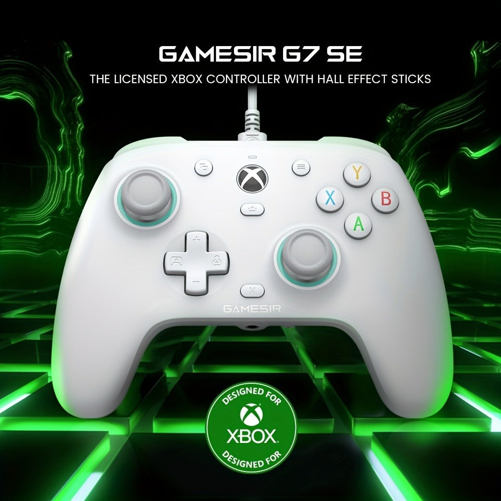 GameSir G7 SE Wired Xbox Controller with Hall Effect Joystick & Trigger, Anti-Drift Gamepad for Xbox Series X|S, Xbox One & Windows PC, Magnetic Swappable Faceplate, Mappable Back Buttons