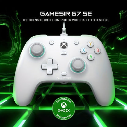 GameSir G7 SE Wired Xbox Controller with Hall Effect Joystick & Trigger, Anti-Drift Gamepad for Xbox Series X|S, Xbox One & Windows PC, Magnetic Swappable Faceplate, Mappable Back Buttons