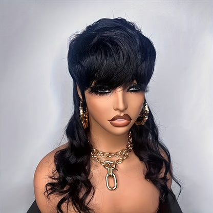 Synthetic Wig Long Deep-Wave Curls, 150% Density with Rose Net Cap in 22- or 24-Inch Lengths