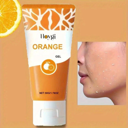 Orange-Label Facial Exfoliating Gel, Single 50g Tube with Clear Essence Checkout Label and Flip-Top Cap