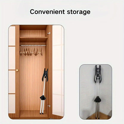 Clothes Drying Rack Foldable Height Adjustable Telescopic Ironing Rack, Aluminum Alloy Garment Rack with 360° Rotating Arm, Multi-Layer Hanging Drying Stand, Space-Saving Laundry Rack for Home Bedroom