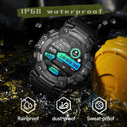 Smartwatch for Men 1.32 Inch Tactical Watch with LED Flashlight, SOS and 100+ Sport Modes in Eleven Colors