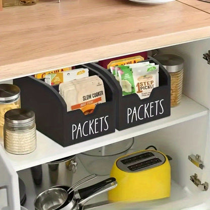 Stepped Packet and Spice Organizer in Black or Brown with One- or Two-Piece Checkout Options