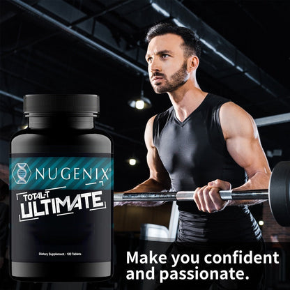 Five-Bottle Botanical Men's Health Supplement Tablet Set with Coordinated Containers and Labels
