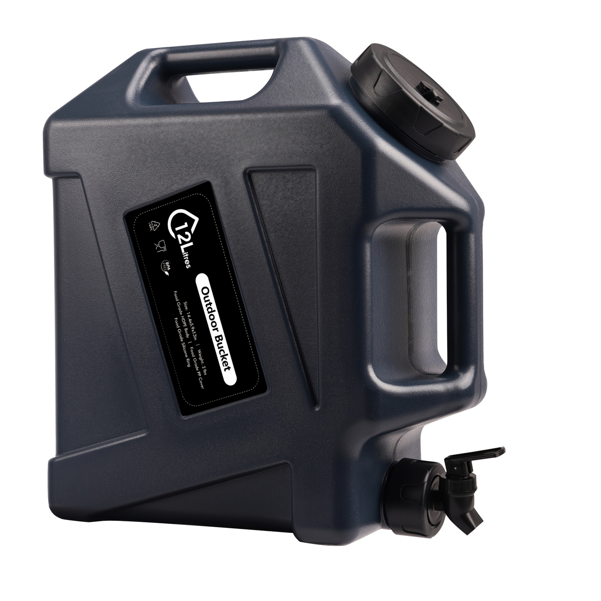 Water Storage Container with Spigot 2 Handles BPA Free PVC Collapsible Water Jug for Camping Outdoor RV Hiking Emergency Survival Portable Water Tank 3.2Gal 5Gal 2.6Gal Multi-Color Options