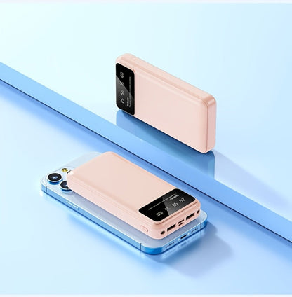 65000mAh Portable Power Bank with LED Display USB Charger for iPhone 17 16 15 14 13 12 11 XS Android Phones Tablets – High Capacity Emergency Backup Battery Pack for Travel Outdoor Camping
