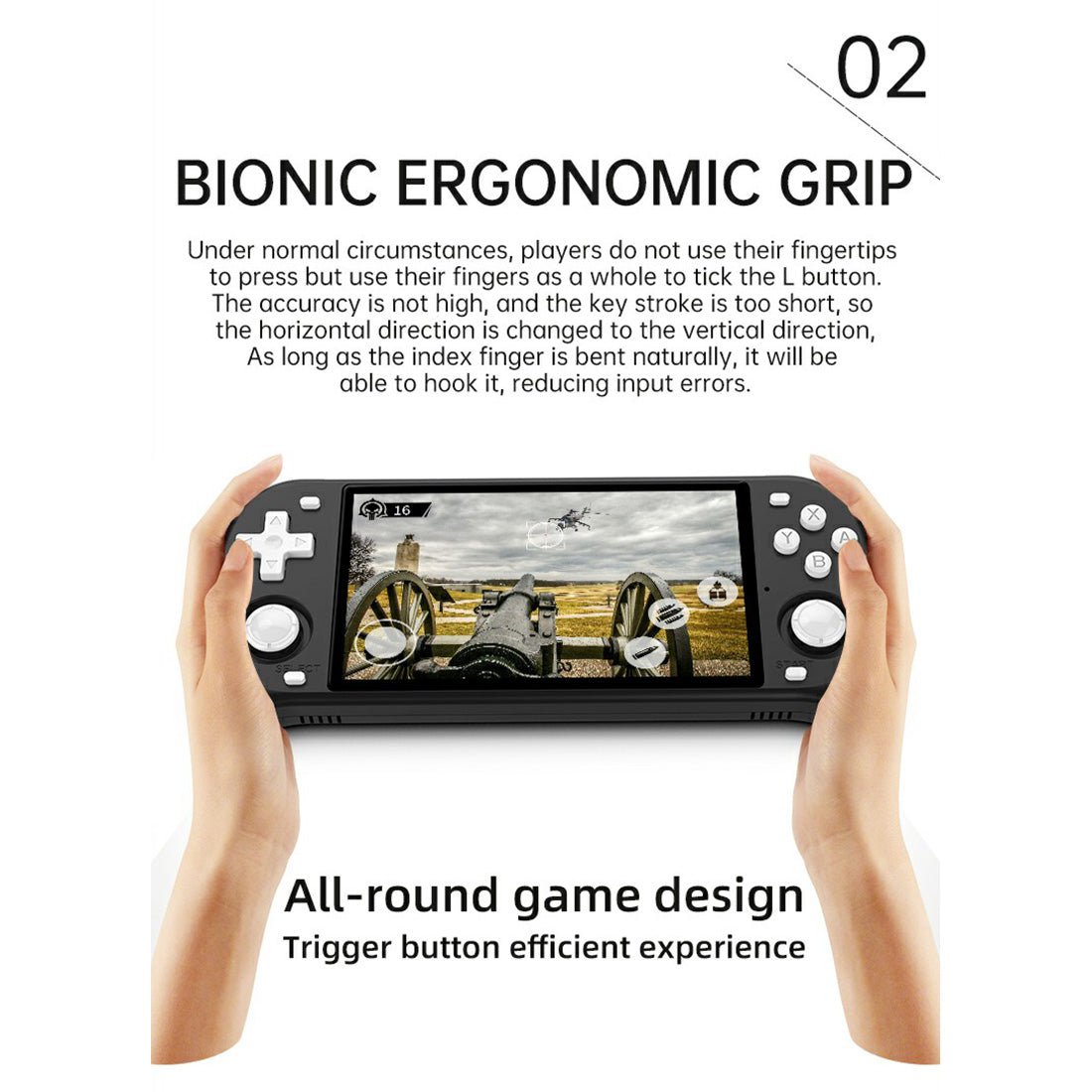 Handheld Game Console Powkiddy RGB10MAX2 with 5-inch IPS, 128GB or 64GB Options, ArkOS for Portable Retro Gaming and Travel Play