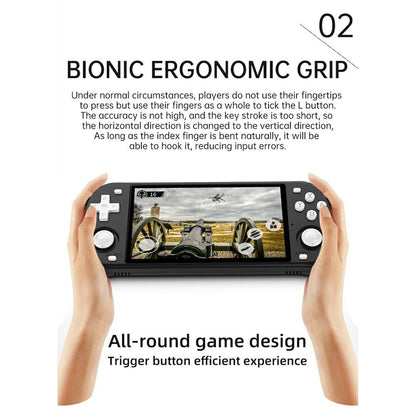 Handheld Game Console Powkiddy RGB10MAX2 with 5-inch IPS, 128GB or 64GB Options, ArkOS for Portable Retro Gaming and Travel Play