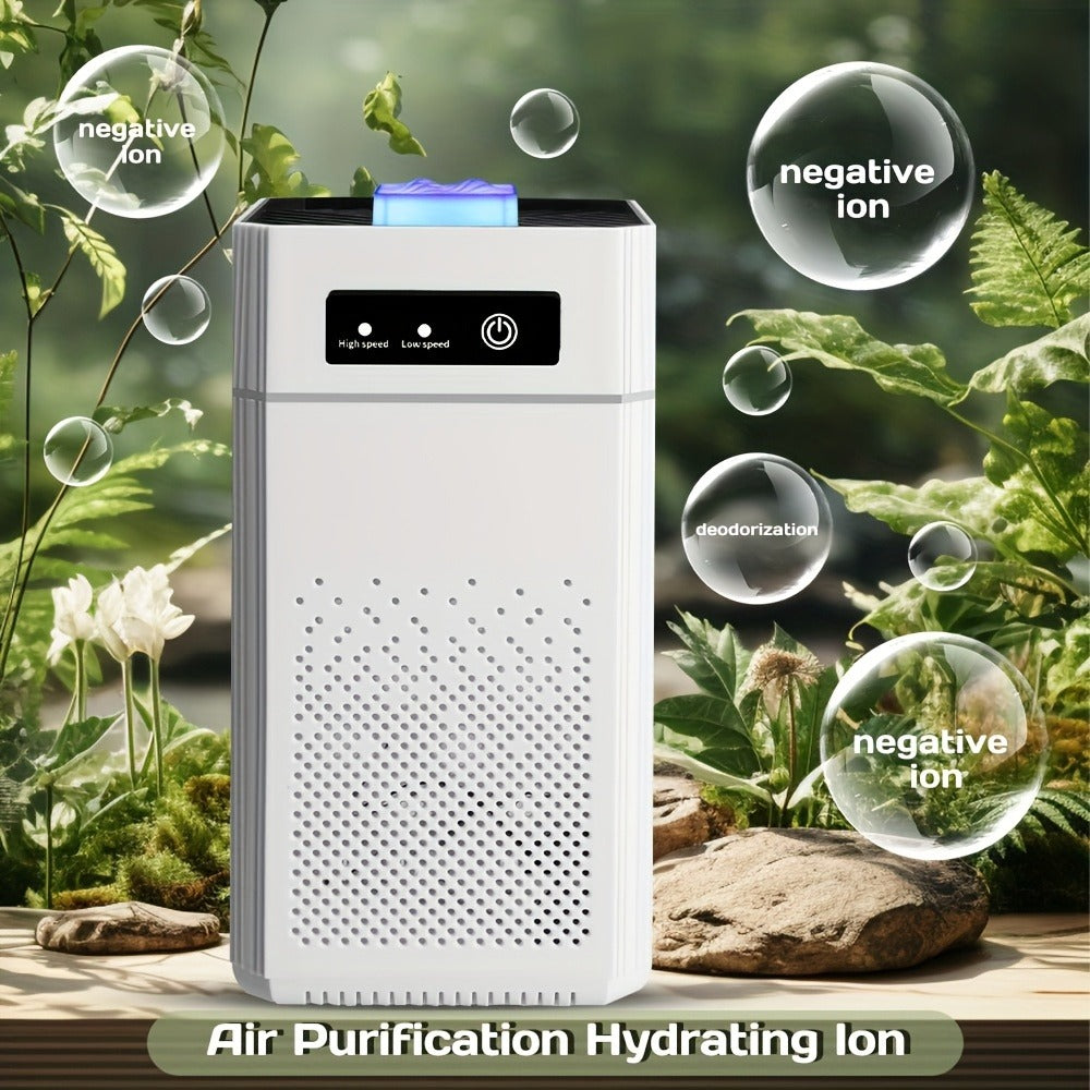 Air Purifier 2 Pack with Replacement Filters & USB Charging Cable – Compact HEPA Purifier for Home, Bedroom, Office, Removes Odors, Dust & Allergens