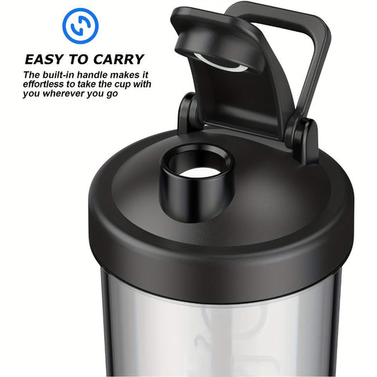 Electric Protein Shaker Bottle 24oz USB Rechargeable Self Stirring Blender Cup BPA Free Portable Gym Mixer for Protein Shakes Meal Replacements Fitness Gift