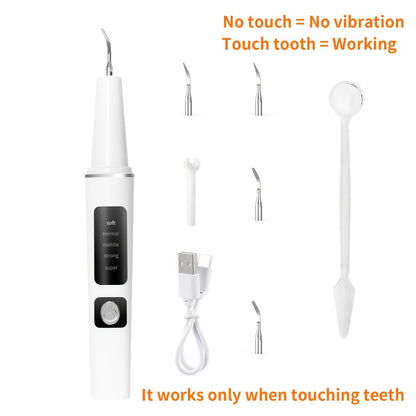 Electric Pet Dental Cleaning Kit – USB Rechargeable Cat & Dog Teeth Cleaner, 4 Cleaning Heads & 5 Modes, Removes Stains & Tartar for Cats and Dogs