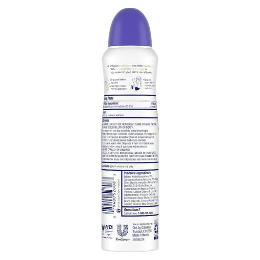 Dove Original Deodorant Body Spray 5 fl oz - Pack of 6, 48-Hour Odor Protection, Alcohol-Free Antiperspirant Spray for Women, Moisturizing Formula, Bulk Value Pack