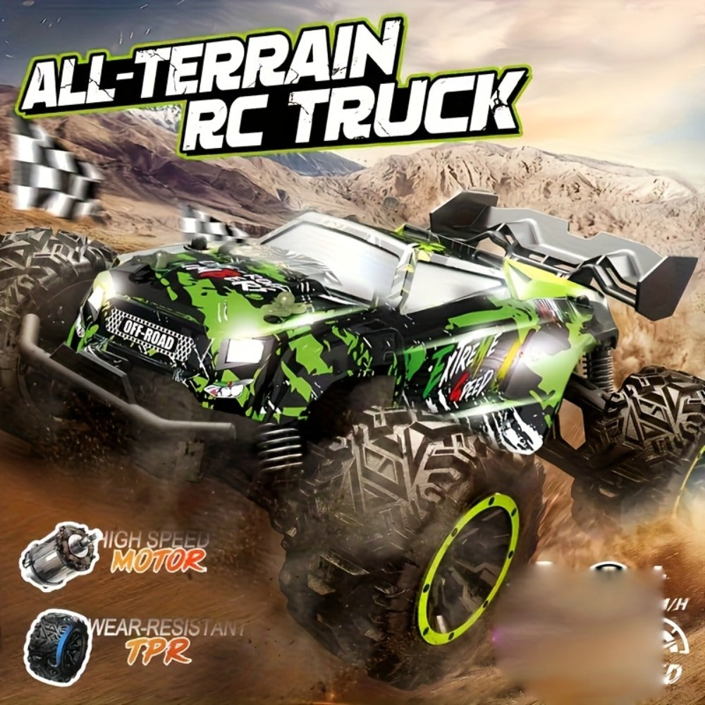 Remote Control Car, 4WD Climbing and Drift Truck with Full-Proportional Control, Mixed Color Body and Large Tires
