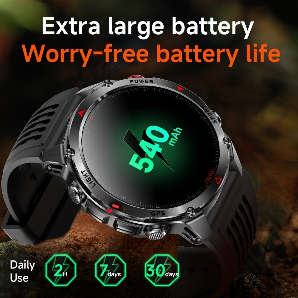 Smart Watch 1.46-Inch Round GPS Display with 3ATM Rating, Wireless Calling and Eight Strap Styles