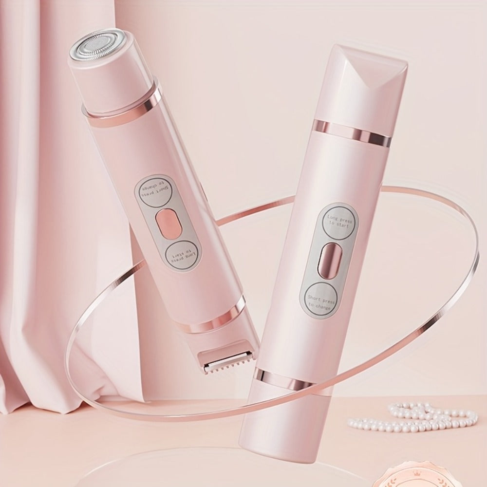 Electric Shaver 2-in-1 Women’s Razor and Trimmer with Stainless Steel Blade, USB Charging and Wet/Dry Use