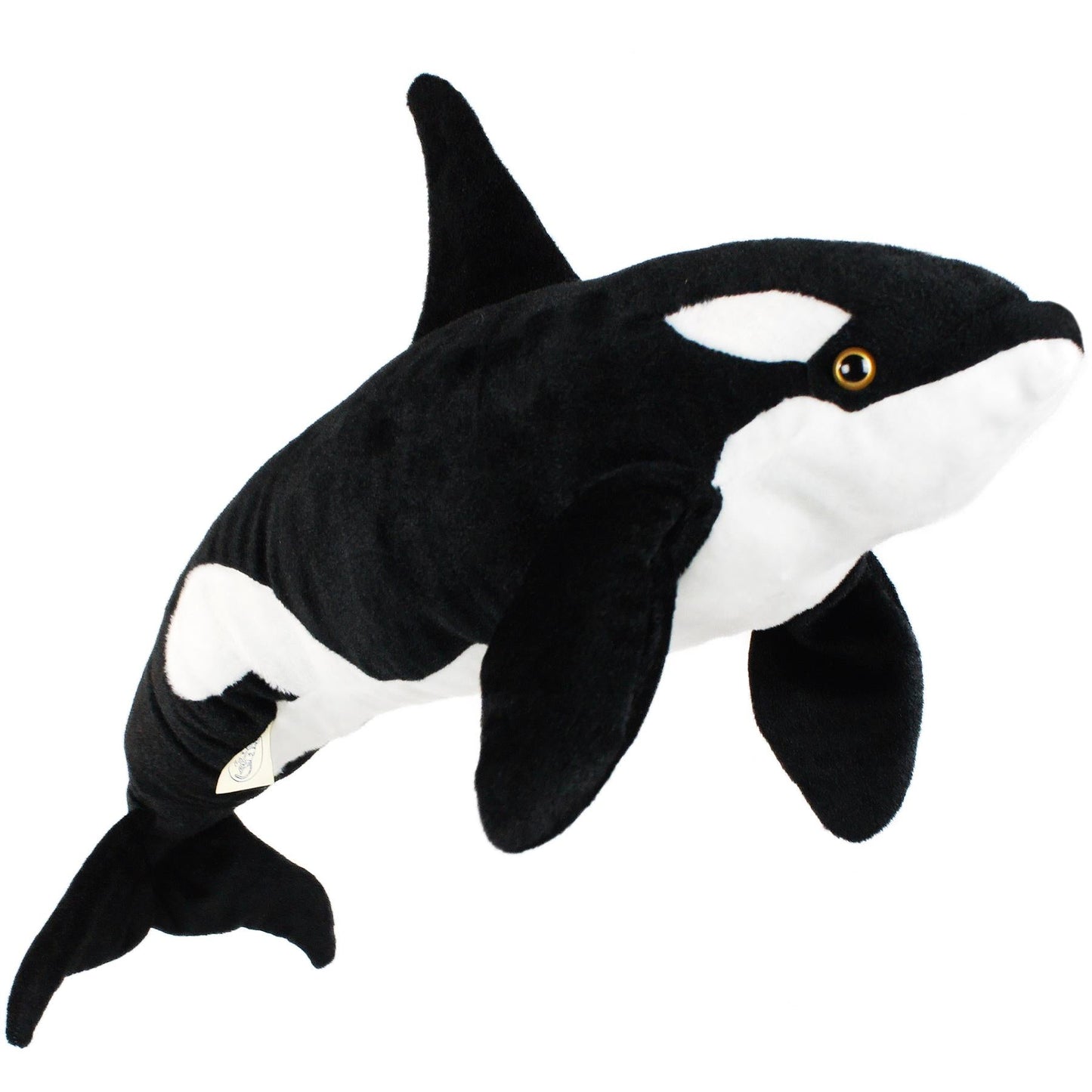 Stuffed Animal Octavius Orca in 28-Inch Length with Black-and-White Ocean Animal Design and Soft Fabric