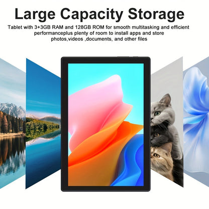 4G LTE Pink Tablet 10.1 Inch 2-in-1 Android 6GB RAM 128GB SSD 1280x800 IPS HD Touchscreen WiFi Dual Camera with Keyboard Mouse Case for Work School Travel Women