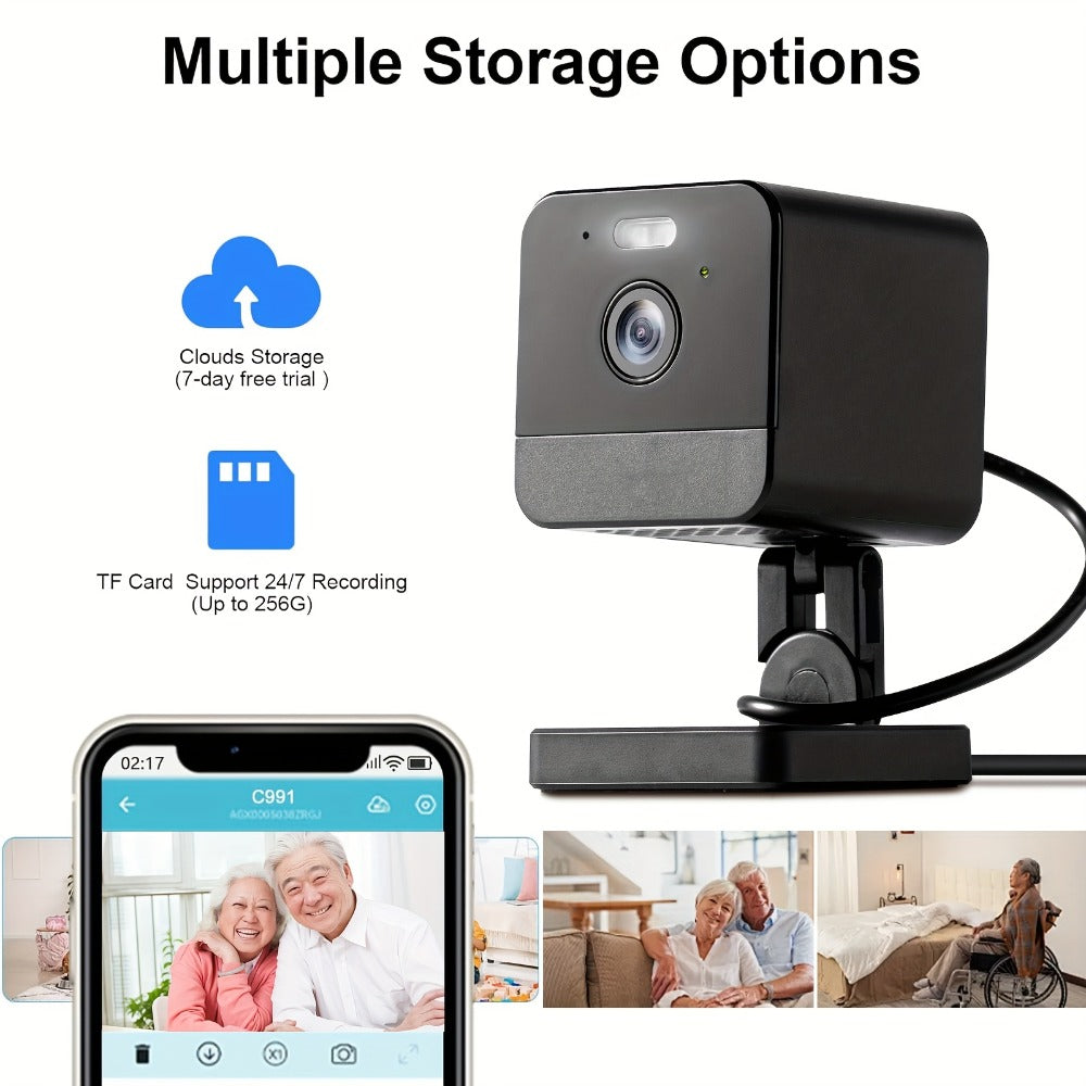Indoor Security Camera 4-Pack Dual Band WiFi – Full Color Night Vision, Motion Detection Alerts, Two-Way Audio, Built-In Siren, Baby & Pet Monitor, 256GB SD & Cloud Storage for Home