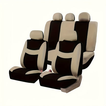 Car Seat Covers 5-Seat Full Set – Thickened Breathable Fabric, Dust-Proof Wear-Resistant, All-Season Universal Fit, 10 Colors for Sedan SUV Truck