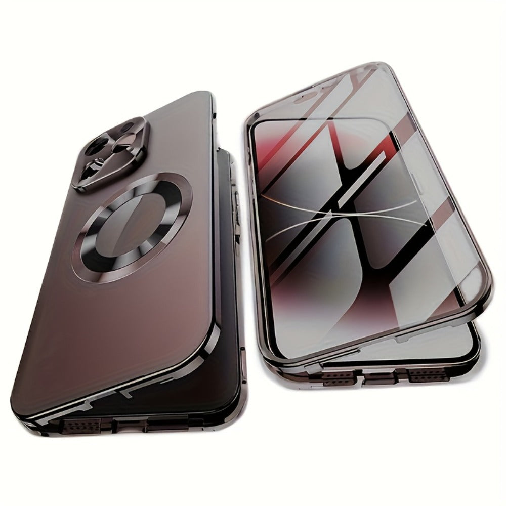 Two-Piece Privacy-Panel Magnetic iPhone Case with Camera Protection in 24 Model and Color Options