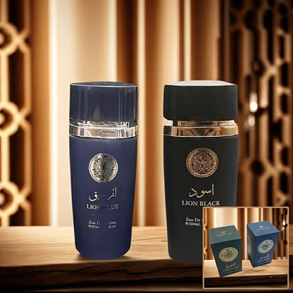 Arabian Men's Perfume Set 2 x 3.4 oz | Long Lasting Oriental Cologne Duo Oud Woody Scent for Holidays Dates Daily Wear Gift for Him
