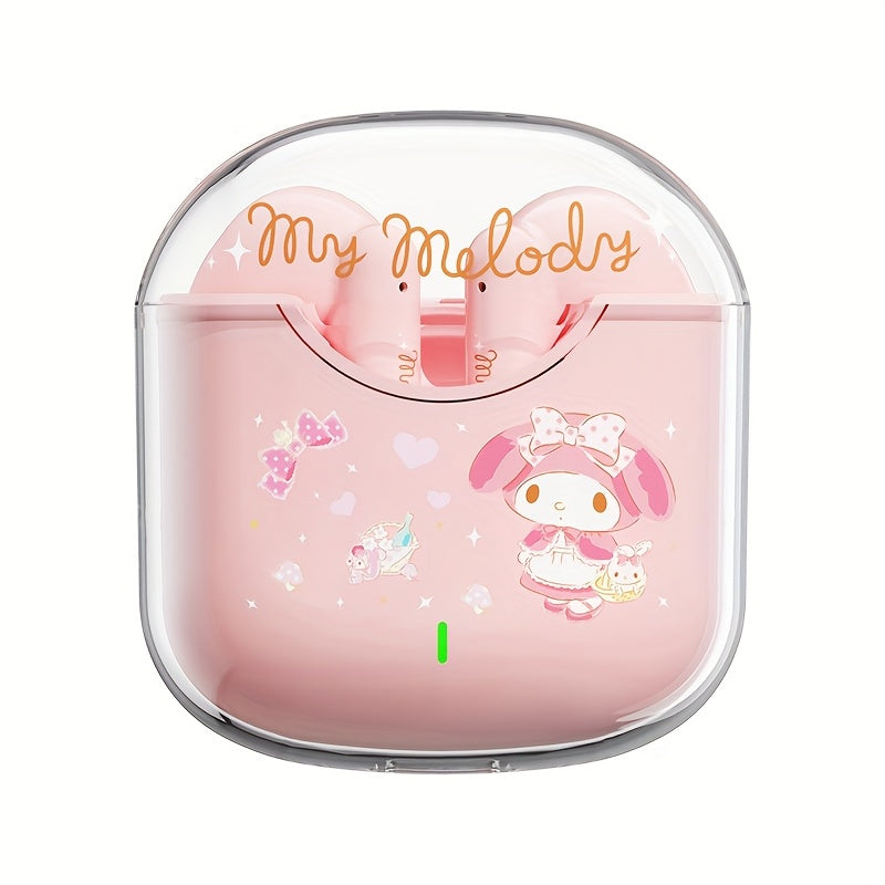 Kuromi My Melody Pompompurin Wireless Earbuds Authorized – 5 Cute Sanrio Character Styles Bluetooth Headphones for Daily Exercise Calls Learning – Holiday Birthday Gift for Girls Teens Women