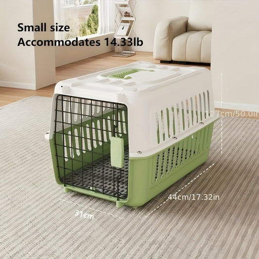Airline Approved Pet Carrier - IATA & FAA Certified Dog Cat Travel Crate, Breathable Portable Pet Carrier Box with Buckle Closure & Easy Assembly for Airplane Cabin Transport, 3 Colors 2 Sizes