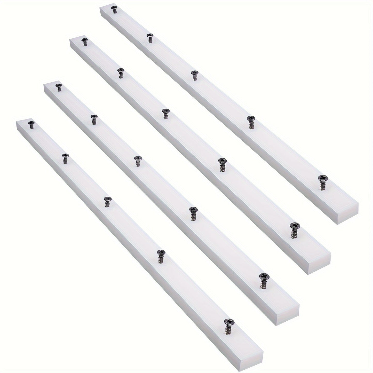 UHMW Miter Bars for Table Saw Crosscut Sleds, 3/4 x 3/8 x 17 Inch with Predrilled Holes and Screws