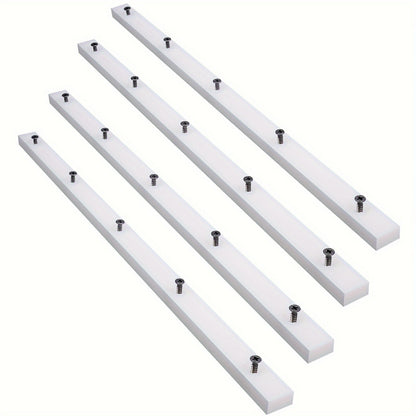 UHMW Miter Bars for Table Saw Crosscut Sleds, 3/4 x 3/8 x 17 Inch with Predrilled Holes and Screws