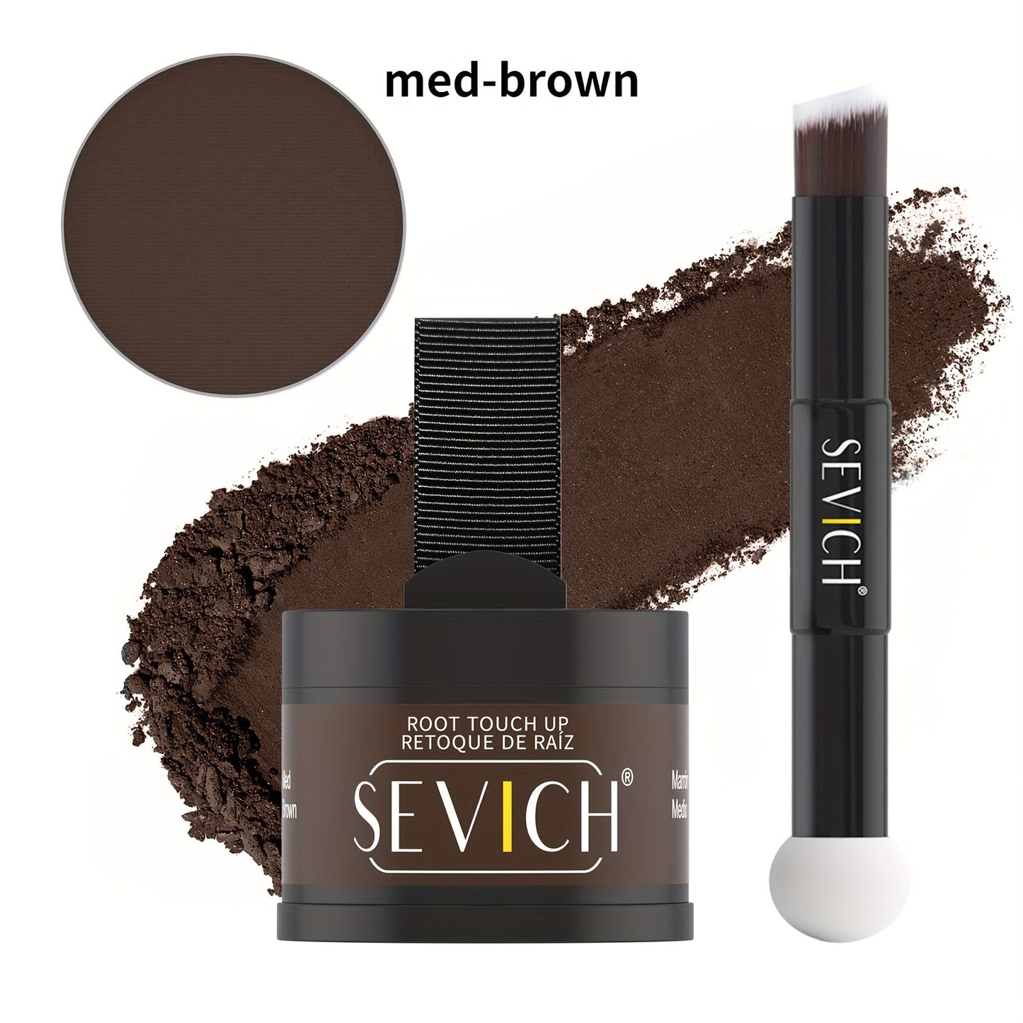 4 g plus 4 g Hair Root Touch-Up Powder Kit with Refill, Brush and Eight Checkout Options for Daily Use