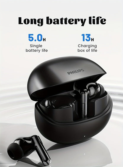 Wireless Earbuds Philips V6.0 Dual Stereo with Noise Reduction, Long Standby and Type-C Charging
