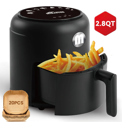 Miraston Air Fryer with Viewing Window, Eight Preset Icons and 2.8Qt or 6.5Qt Touchscreen Options