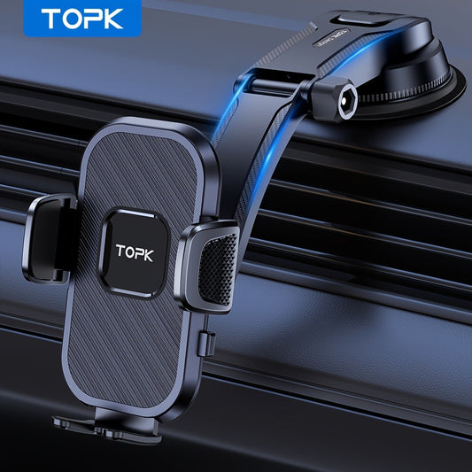 Car Phone Holder Mount for Dashboard, Universal Cell Phone Car Mount Compatible with iPhone 15 14 13 Samsung Galaxy Android Smartphones – Adjustable Dash Mount