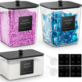 Transparent - Black Lid (2+1)