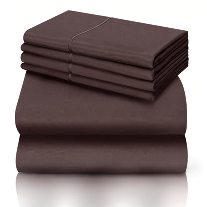 California King Sheet Set 6-Piece Breathable Cooling Bed Sheets Ultra-Soft Hotel Luxury Microfiber 18 Inch Deep Pocket Wrinkle Fade Resistant Flat Sheet Fitted Sheet 4 Pillowcases Multiple Colors