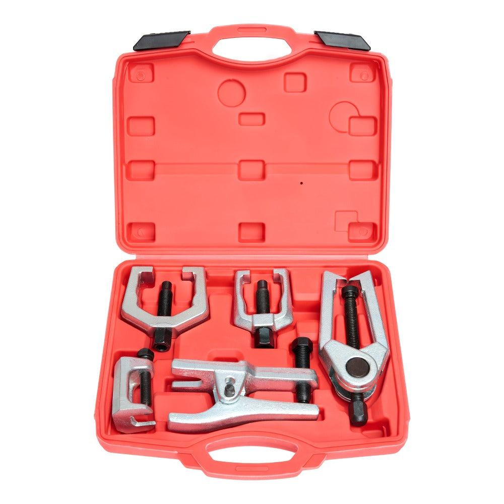 Ball Joint Separator Tool Set 5-PC – Tie Rod Pitman Arm Remover Kit, Forged Chrome Steel, Non-Marring, Fits Truck SUV Car, Perfect Mechanic Gift for Men