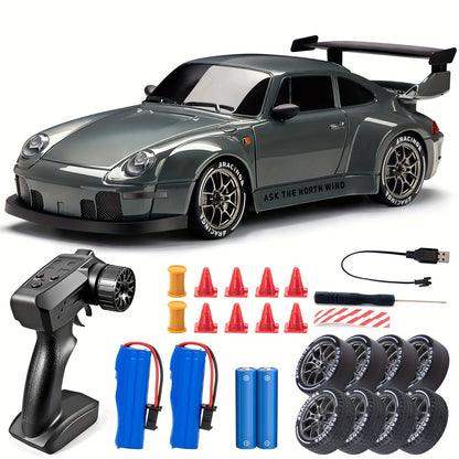 RC Drift Car S814 1:24 Scale Sports Car with Remote Controller, Display Cones and Five Color Selections