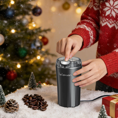 Coffee Bean Grinder Electric 200W Powerful Motor Stainless Steel Chamber Ultra-Fine Blade Grinder One-Touch 12 Cups Multi-Purpose for Spices Nuts Grains 110V US Plug