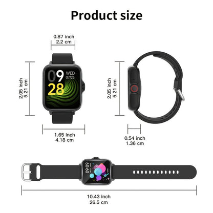 Smartwatch – Large Screen with Wireless Calling & Message Alerts, Full Touch HD Display, Heart Rate Blood Oxygen Sleep Stress Monitor…