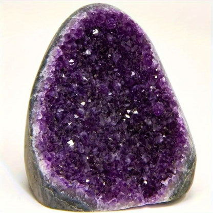 Purple Crystal Geode-Style Decor Cluster with Three Weight-Range Options and Polished Display Edges