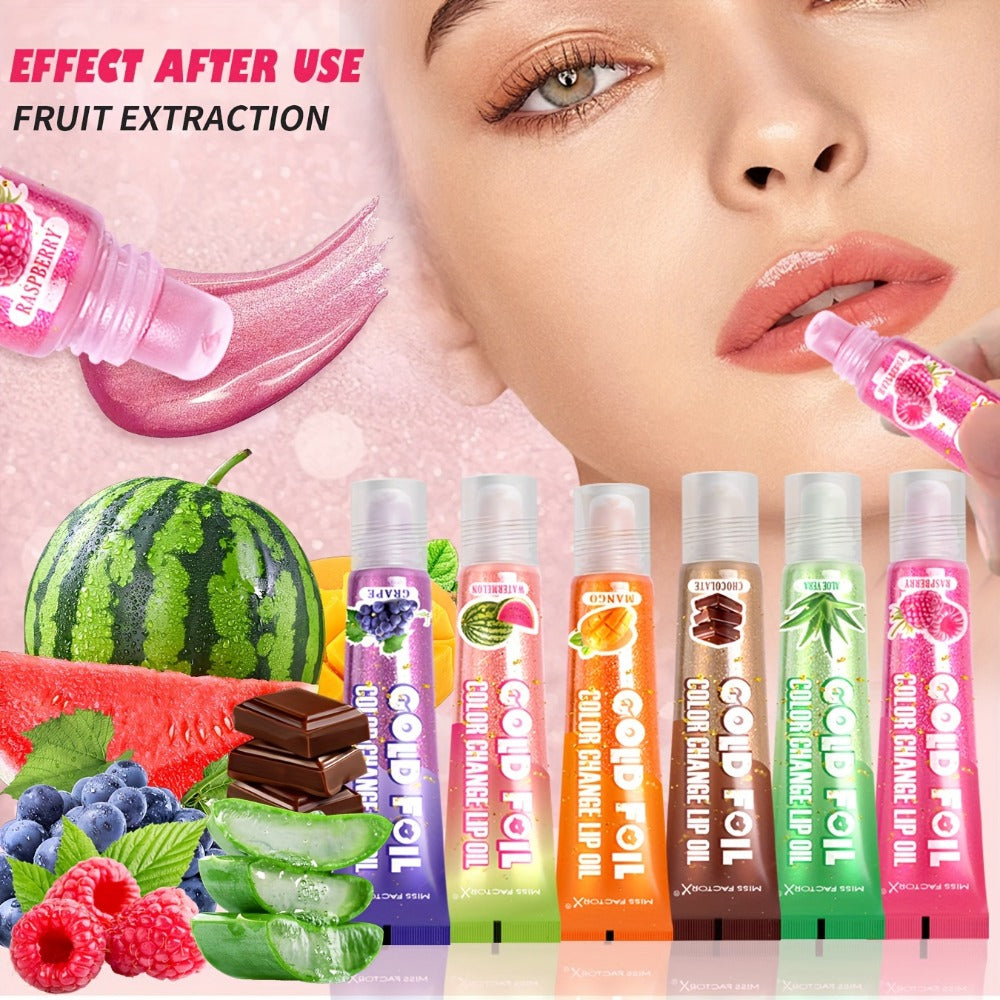 pH Color Changing Lip Balm Set 6pcs 6 Fragrances — Deep Moisturizing Brightening Glossy Tinted Lip Care, 0.51oz Each, Valentine's Day Birthday Holiday Beauty Gift Set for Women & Teens