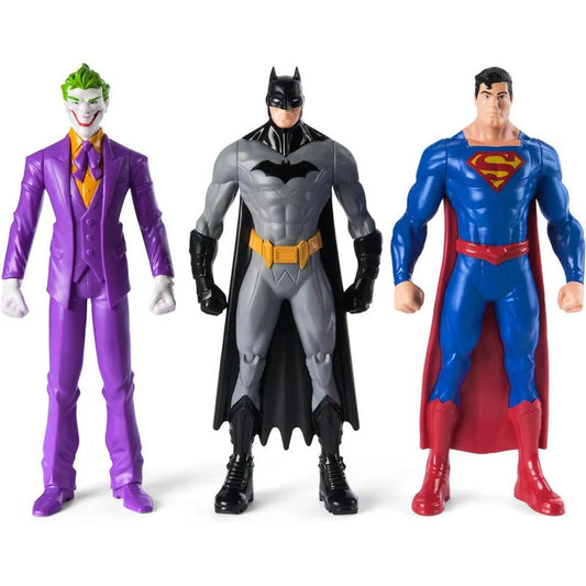 Batman Superman Joker Action Figure 3-Pack DC Comics – Superhero Collectible Toy Set for Boys Girls Kids Ages 3+, Articulated Figures Birthday Holiday Gift