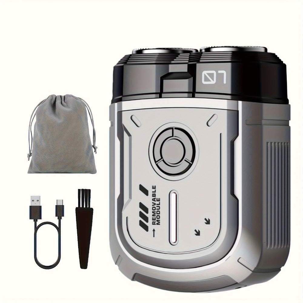 Portable Mini Electric Shaver for Men Dual Floating Blade USB Rechargeable – Cordless Travel Shaver Waterproof & Digital Display Upgrade Multiple Colors, Great Gift for Him