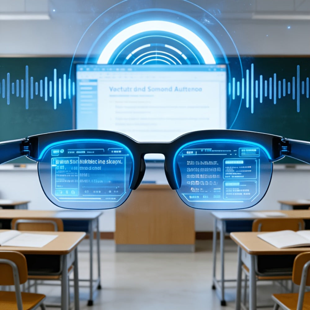 Smart Glasses Camera-Free Translation Eyewear with Open-Ear Bluetooth Audio, USB Charging and Model B Frame