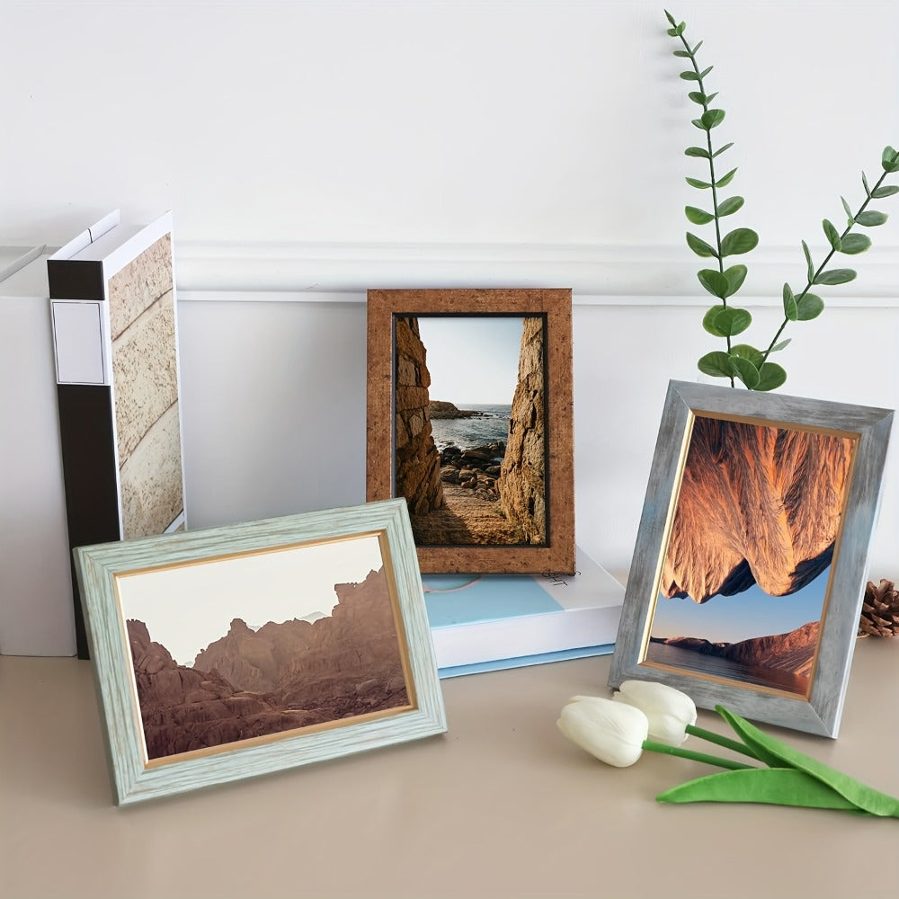 Vintage-Style Picture Frame Set in 4 x 6 or 5 x 7-Inch Sizes with Five- or Ten-Frame Options